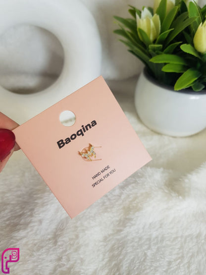 Golden Flat Back Piercings