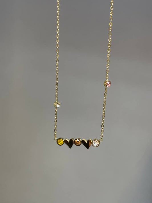 Heartline Spark – Multi-Stone Necklace