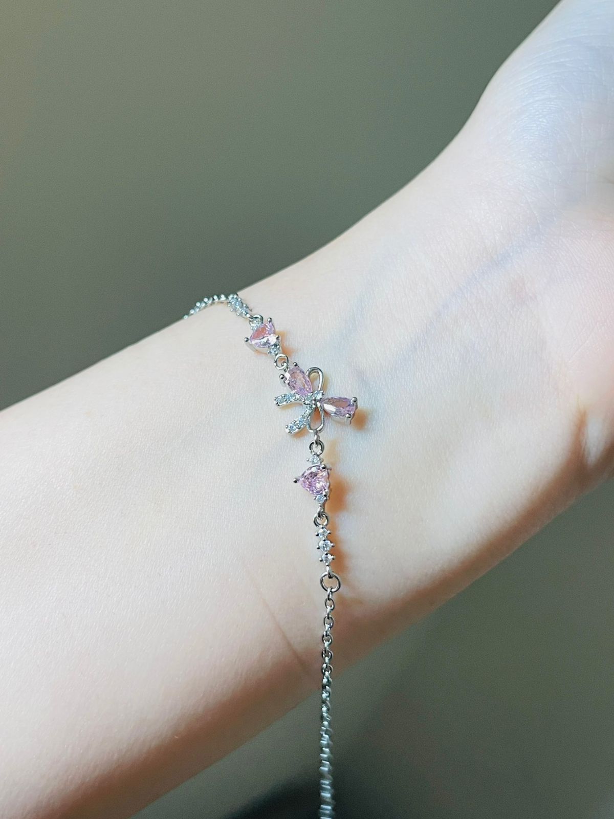 Chic Zircon Bow Bracelet