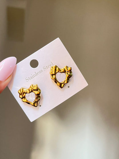 Golden Heart Earrings