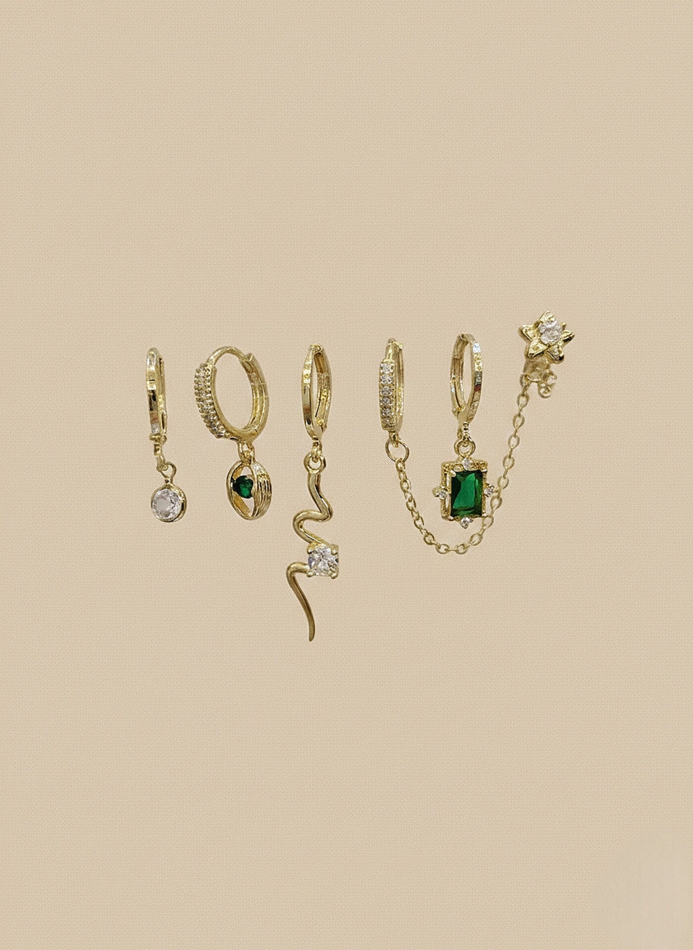 Emerald Star Platinum Set