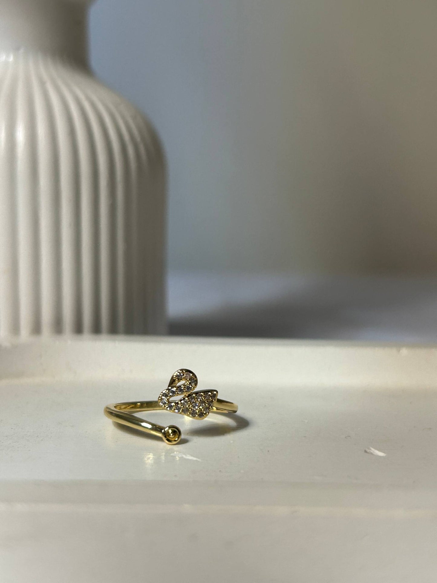 Graceful Swan Silhouette Ring