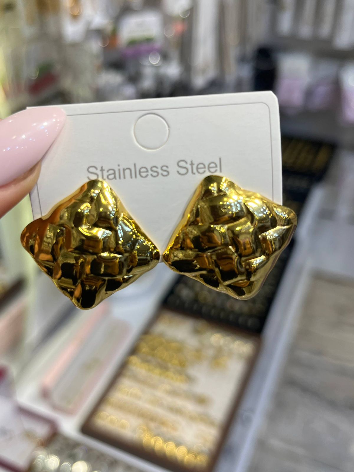 Golden Weave Studs